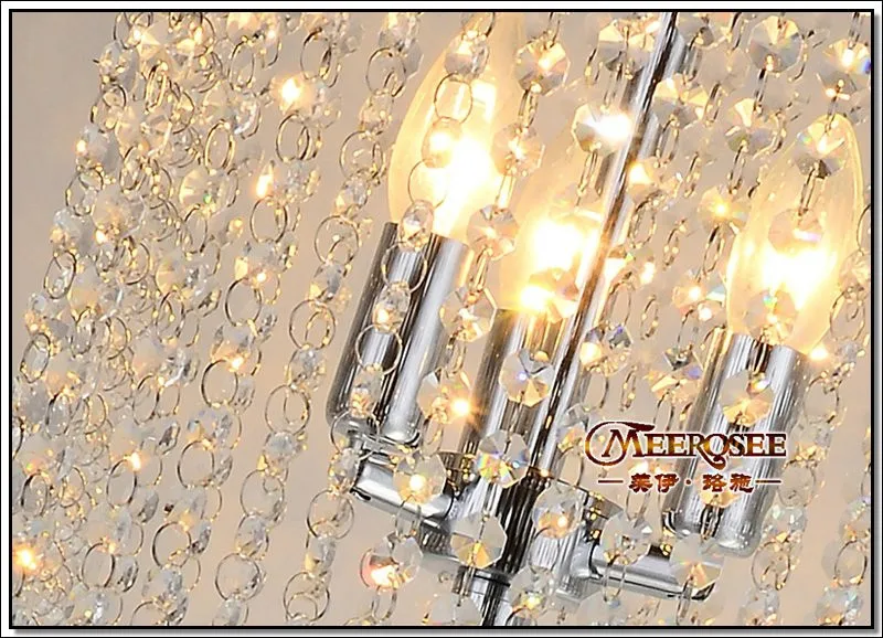 Современный популярный Хрустальный торшер, хромированная напольная подставка, освещение Meerosee Stand lighting FL10008
