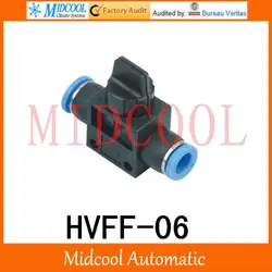 Быстрый разъем HVFF-06 клапаны с ручным управлением пластиковое гнездо пневматический шланг компонентов, воздуха, установки
