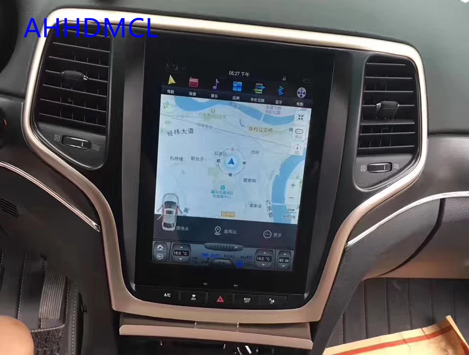 Автомобильный ПК PAD Tesla стиль мультимедийный плеер Android 7,1 gps для Grand Cherokee