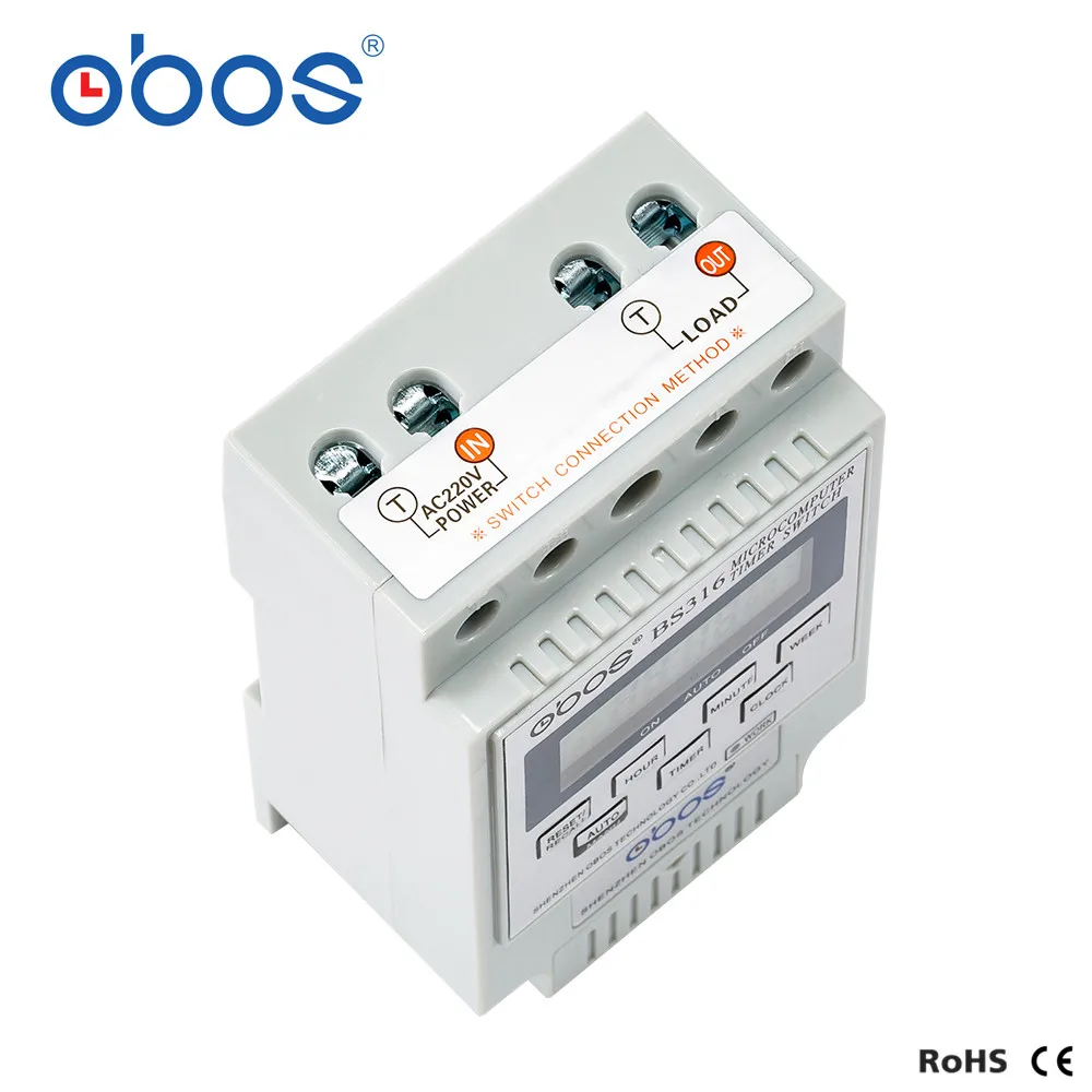 

Timer Switch220V 25A Intelligent Microcomputer Programmable Electronic Timer Switch Relay Controller Voltage selectable