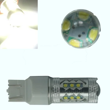 

CQD-Light 1X Chip 80W Super Bright W21W LED Reverse Lights with Lens T20 LED Backup Lights Bulbs 7440 7443 Rear Light