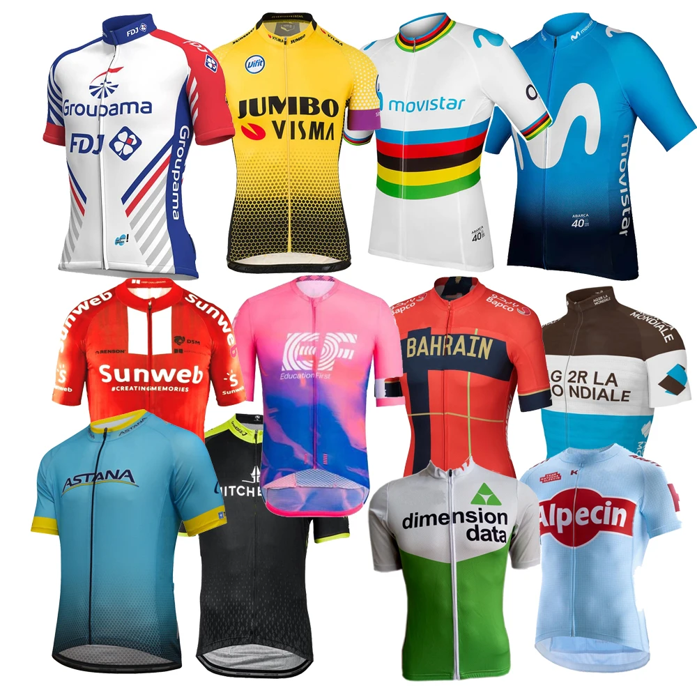 Comprar All teams.2019 tour Pro team Ciclismo jersey verano bicicleta maillot transpirable MTB manga corta Ropa Ciclismo solamente