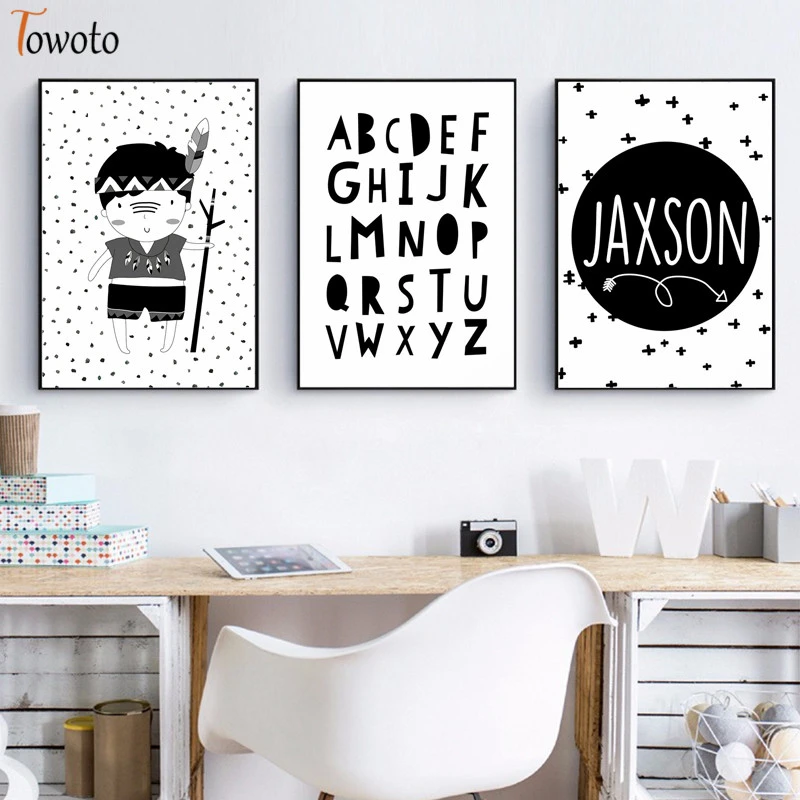 monochrome nursery prints