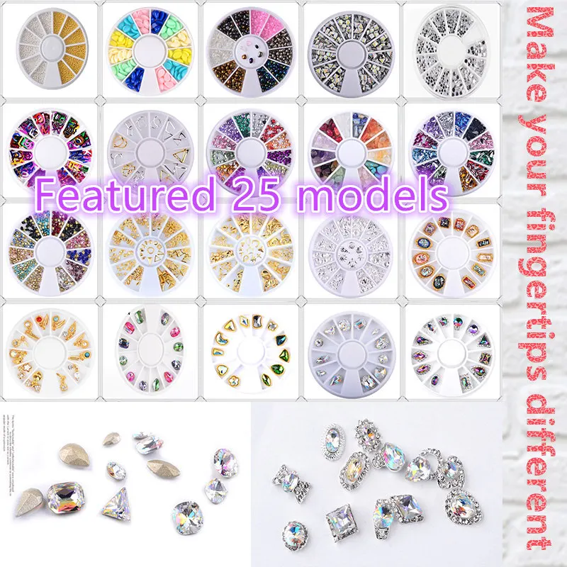 

Y-XLWN Mixed Color Chameleon Stone Nail Rhinestone Small Irregular Beads Manicure 3D Nail Art Decoration In Wheel Accessories