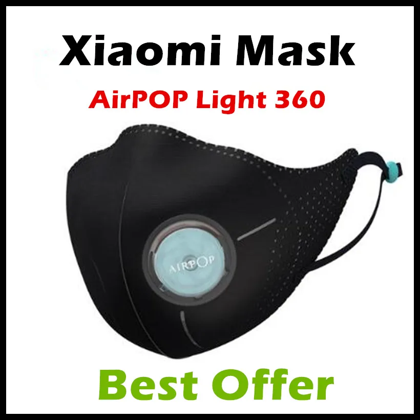 Original Xiaomi Airpop light 360 Degree Air Wear PM2.5 Perfect Anti-haze Face Mask Adjustable Ear Hanging Comfortable Face Masks