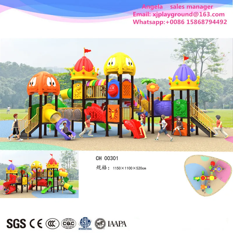 Big Combined Slide Outdoor Playground Equipment For School Playground