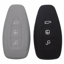 3 Buttons Silicone Key Cover Case For Ford Fiesta Focus Mondeo Ecosport Kuga Focus st Auto Car Key Shell With Logo