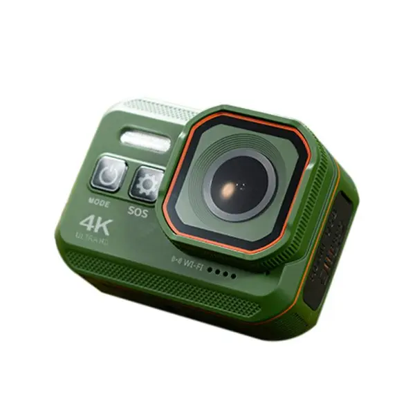 Многофункциональный 4K SOS WiFi фонарик WDR запись Водонепроницаемый Открытый Спорт Vlog Автомобильный видеорегистратор HD камера видео рекордер видеокамера - Название цвета: Зеленый