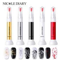 NICOLE дневник стемпинг ногтей Покрытие набор Нейл-арт украшение для художественного тиснения лак штамповки пластины лак