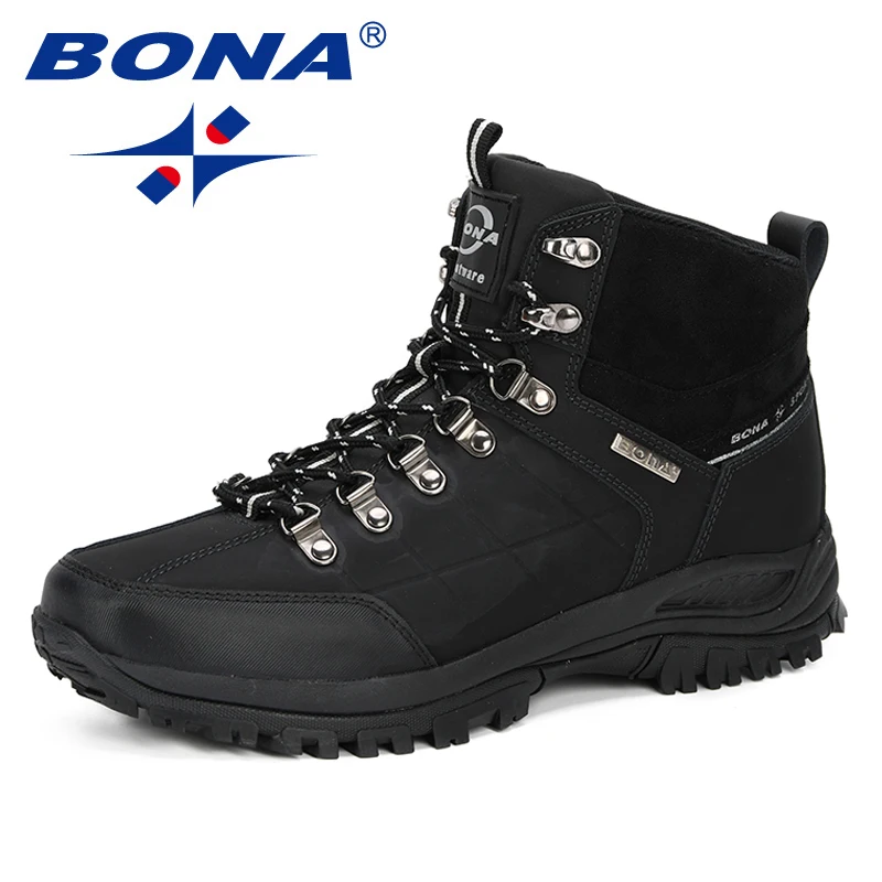 Skup BONA New Designer mężczyźni buty jesień i zima 2019 mężczyźni botki moda Outdoor buty do pracy Tenis Masculino Adulto wygodne
