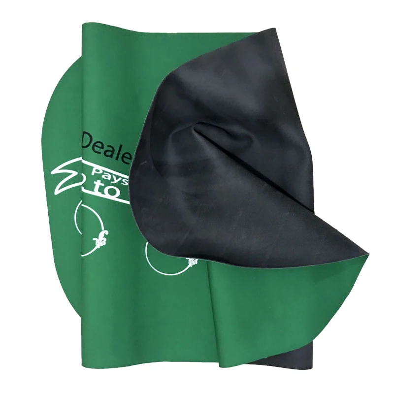 120*60cm Texas Hold'em Suede Rubber Blackjack Table Cloth 21Points Poker Table Tablecloth Waterproof Poker Table Board Games Mat