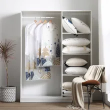 6 шт./компл. одежда Чехлы для мангала прозрачный костюм сумка моль доказательство одежды сумки дышащая молния хранения пылесборников сумк