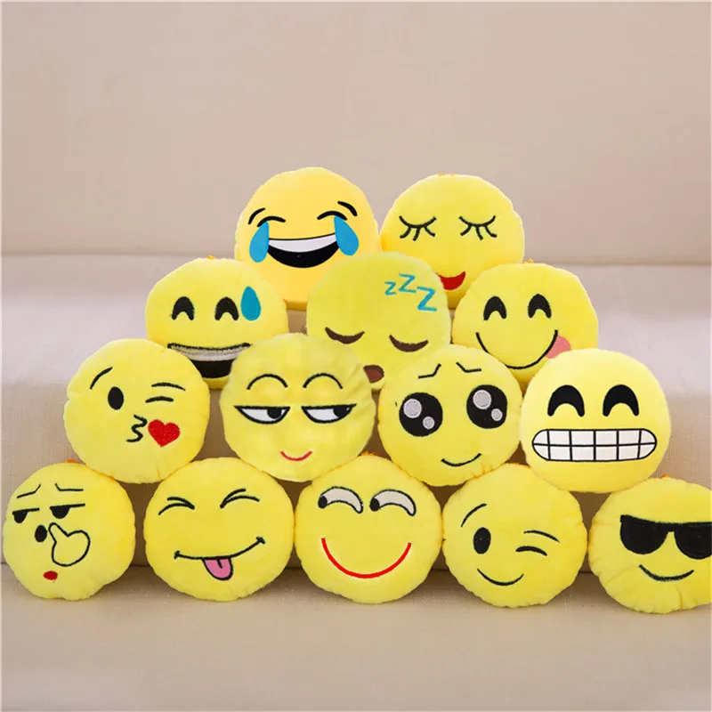 Cute Plush Toy Decorations Soft Emoji Smiley Emoticon Stuffed Plush