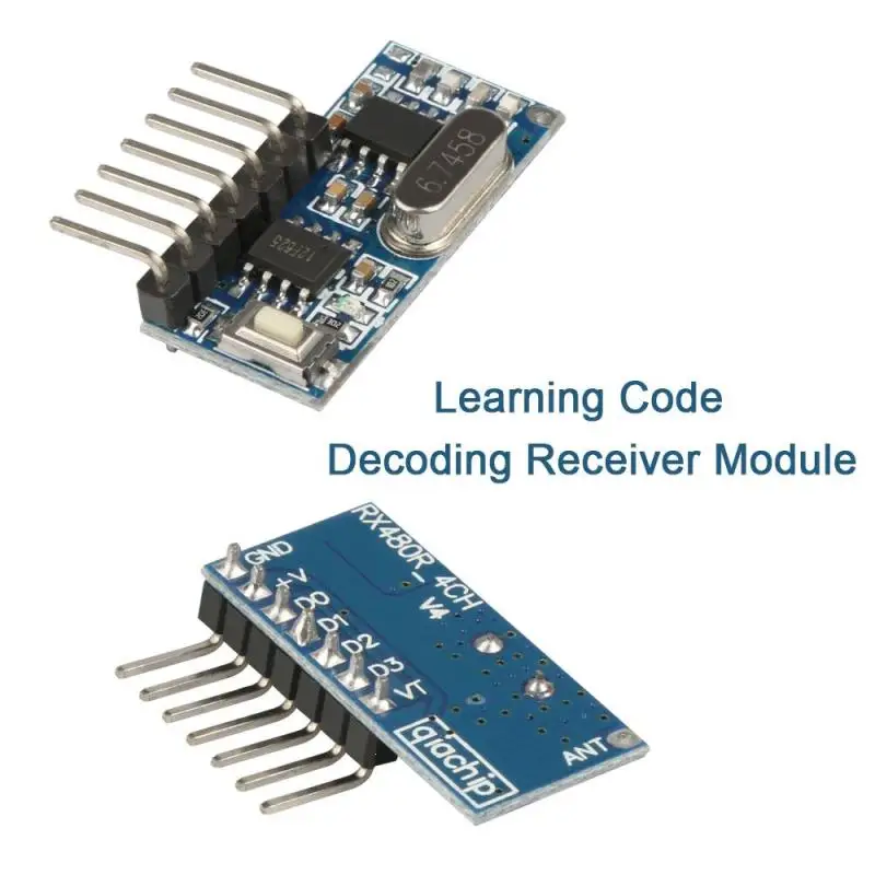 1set RF module 433 Mhz superheterodyne receiver and transmitter Support ASK OOK small size low power kit For Arduino/ARM/MCU USD 1.98/pair 433mhz RF Remote Control Copy code 4 channel Remote Electric cloning duplicator 433 mhz Key Fob learning garage door controller USD 2.50/piece 433 Mhz Universal Wireless Remote Control Switch DC12V 1ch relay Receiver Module RF Remote 433Mhz Transmitter with ...