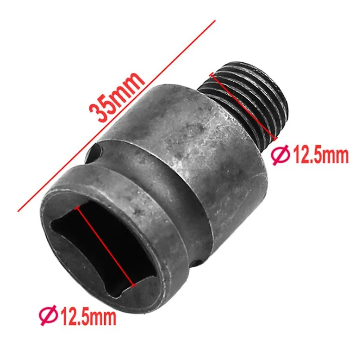 1/" 12,5 мм квадратная головка, Электрический гаечный ключ, адаптер, универсальная зарядная розетка, адаптер для ударной дрели для электроинструментов - Цвет: No screw