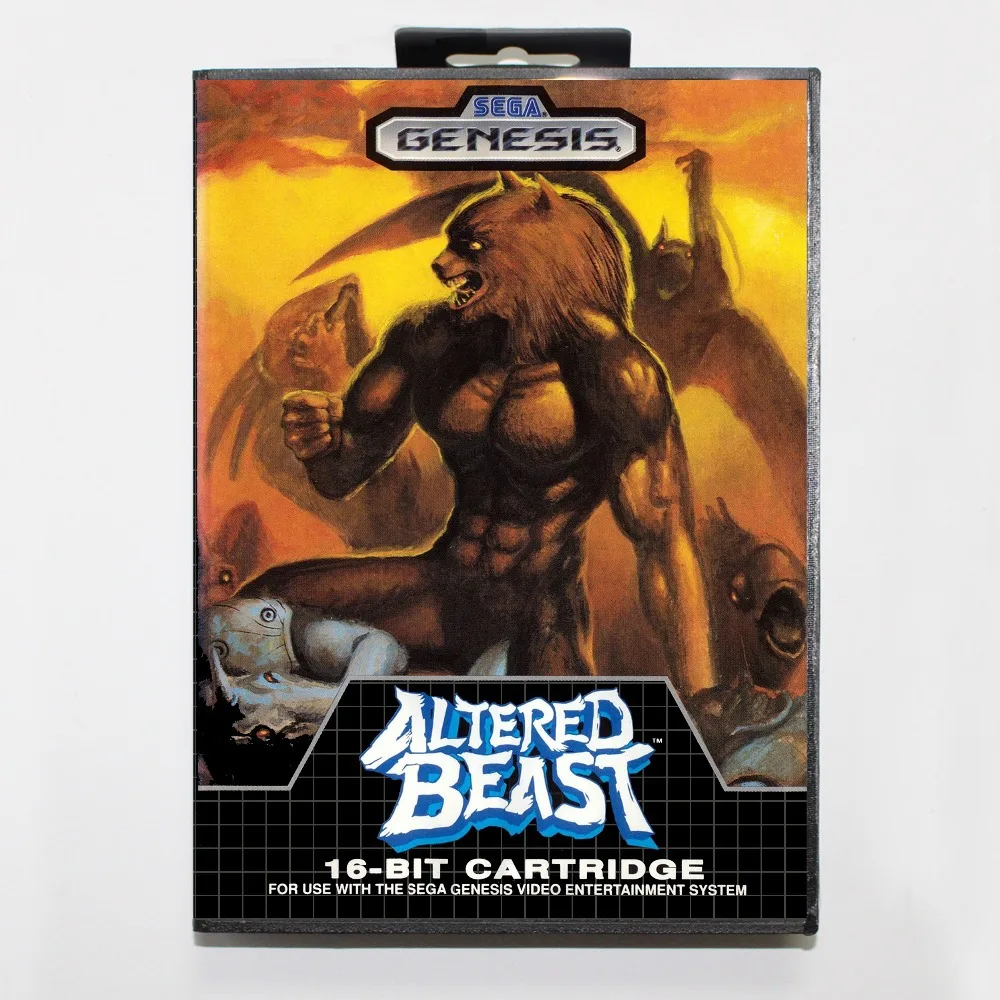 

16 bit Sega MD game Cartridge with Retail box - Altered Beast game card for Megadrive Genesis system