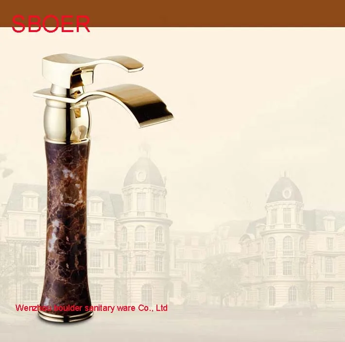 حار الشلال الأسود اليشم الرخام حجر الذهب الصلبة النحاس النحاس الحمام مرحاض حوض الغرور بالوعة خلاط صنبور