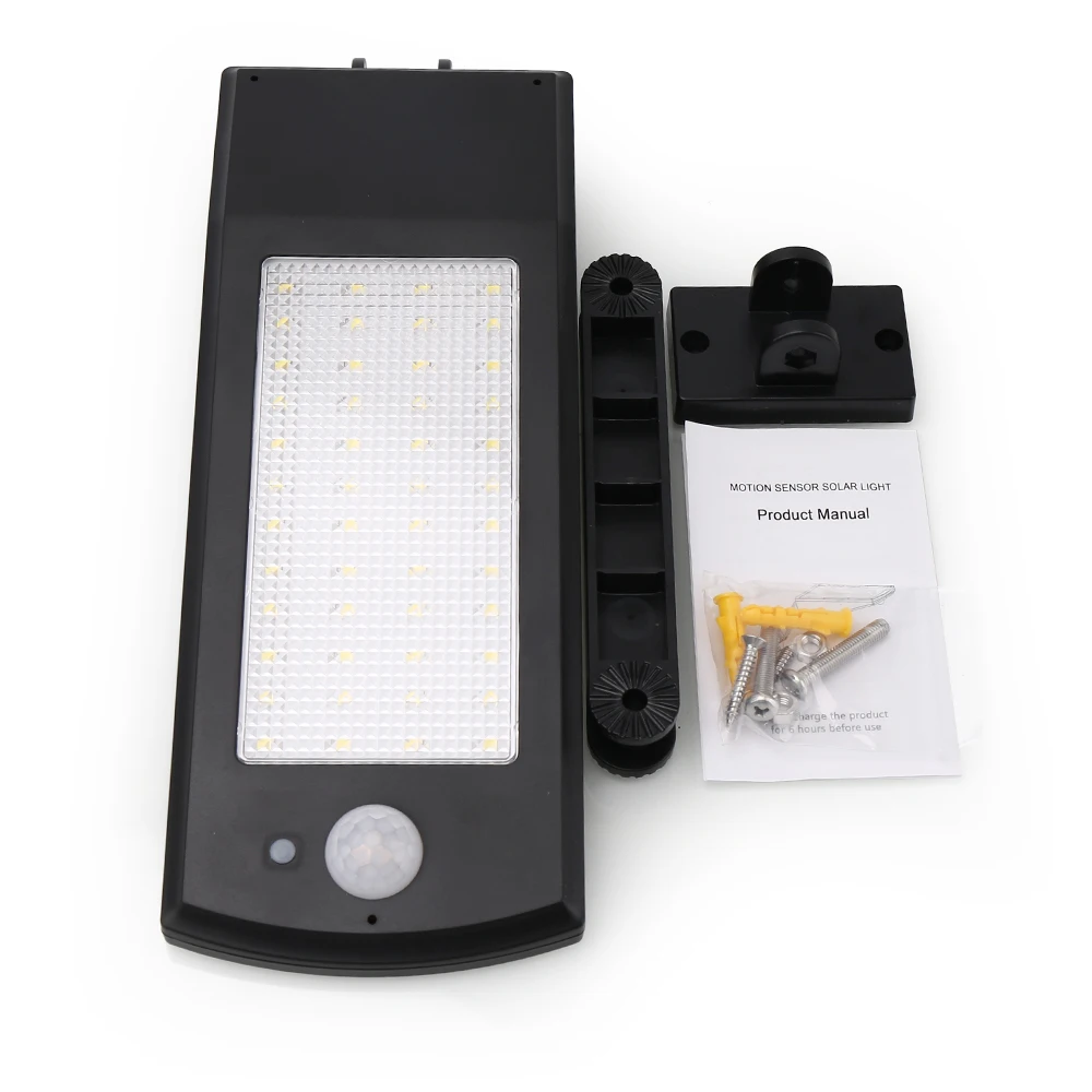 Sensor de Movimento Luzes do Jardim Solar à Prova Luz ao ar Solar Livre Lâmpada Parede D900água Spotlight 900lm Rua Quintal Caminho Luz 48 Led Pir 8 48 led solar luz ao ar livre