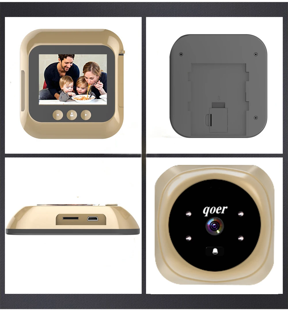 

Home Peephole Camera HD Viewer 2.4 Inch Color Screen Electric Door Viewer LCD Security Camera Monitor 160 Degree Angle Lens