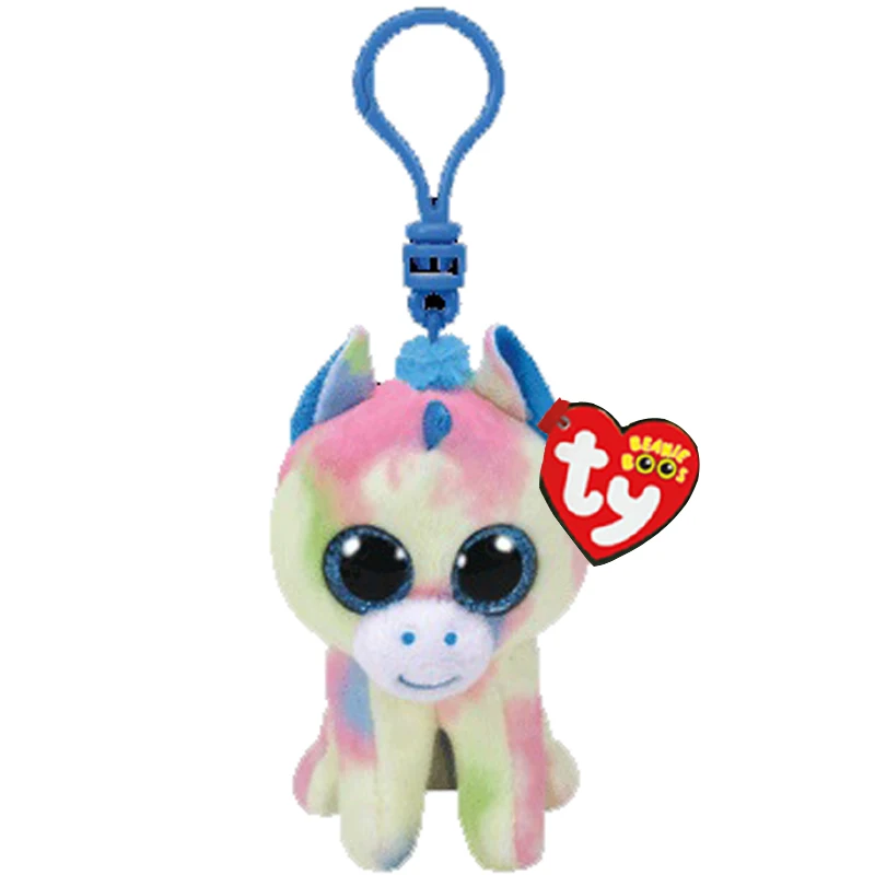 

Ty Beanie Boos Big Eyes Plush Ice Cream Unicorn Keychain Toy Doll With Tag 4" 10cm
