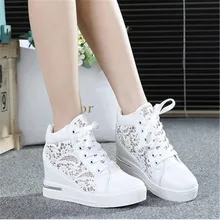 2016 Summer Hidden Wedge Heels Shoes Fashion Elevator Shoes Casual Shoes For wedge heel Rhinestone Shoes