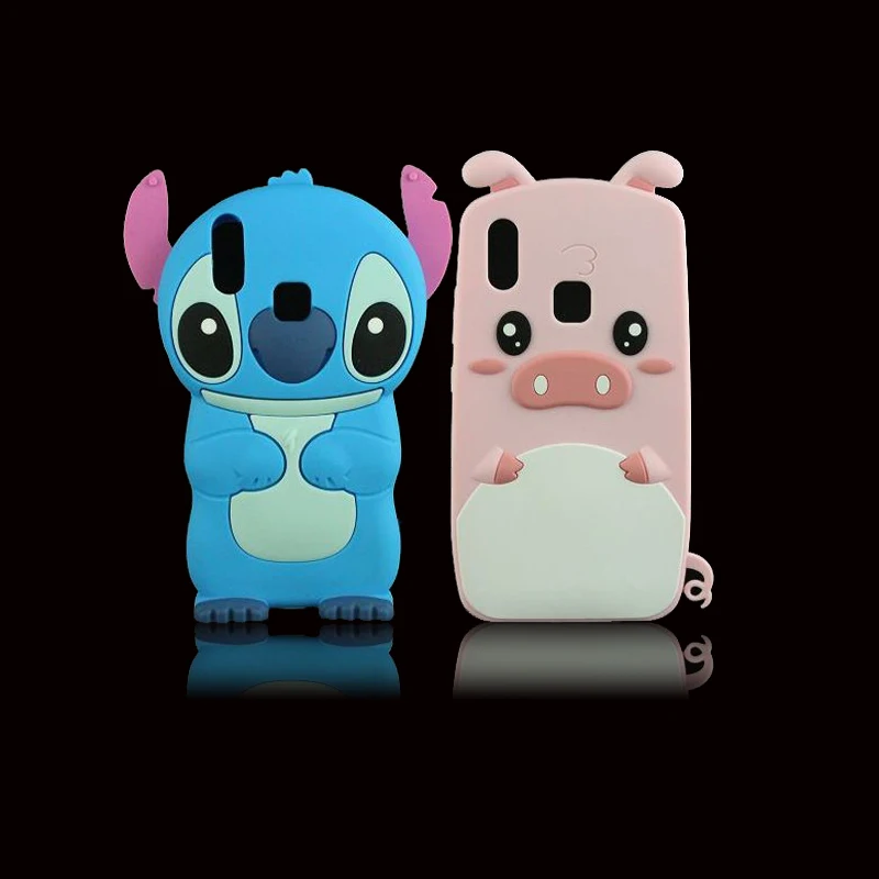

For VIVO U1 Rich Fun Pig Stitch 3D Silicon Soft Phone Back Case for VIVO Y91 Cool Rubber Cover for VIVO Y95 6.22 Inch