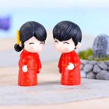 Микро Пейзаж украшения миниатюрная пара туалетный китайский Ретро Тан костюм домашний Свадебный декор