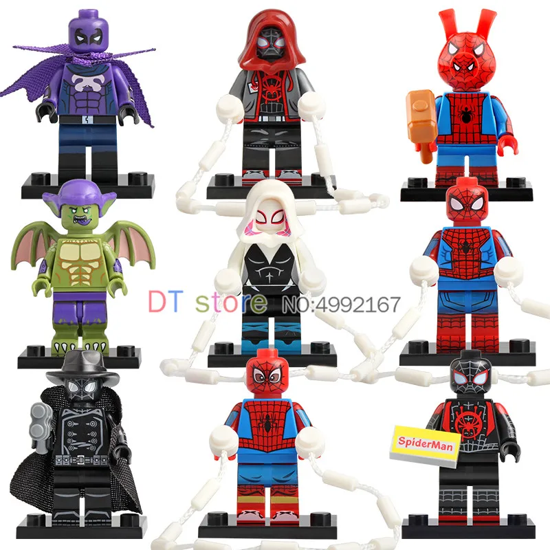 

Single Marvel Spiderman Spider Man Far From Home Movie Ham Gwen Spider Spiderman Avengers Building Blocks Toys Children WM6052