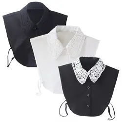 Винтажная женская рубашка накладной кружевной воротник отстегиваемая блузка чокер одежда с воротником аксессуары TS95