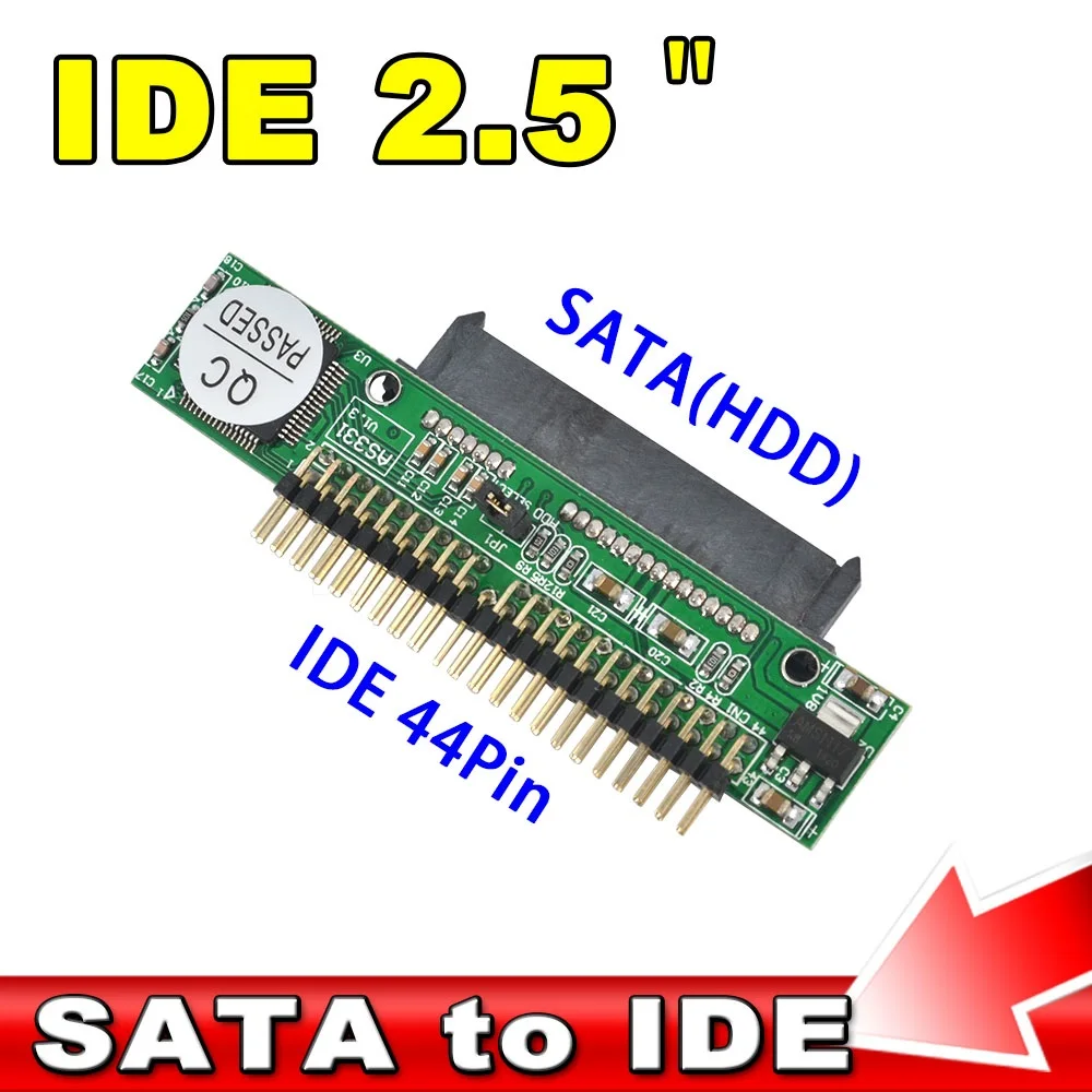 Kebidumei 5 шт./лот Sata к IDE 2 Female inch Male 44 pin port 1.5Gbs Поддержка ATA 133 100 HDD CD DVD адаптер|port sata|sata