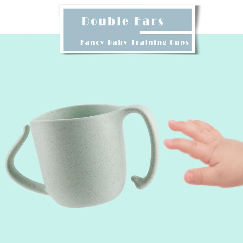 Wheat Straw Cup Kids Milk Mug Baby Training Cups Children Gargle Tooth Bruch Cup with Handgrip Non-toxic Drinking Mugs Learning (7)