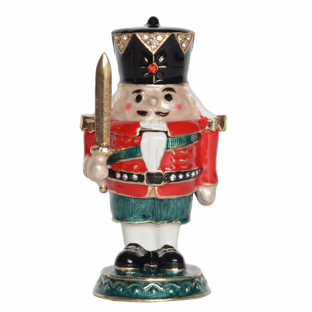 

Nutcracker Soldier Trinket Box Christmas Box Collectible Figurine Gifts Jewelry Holder