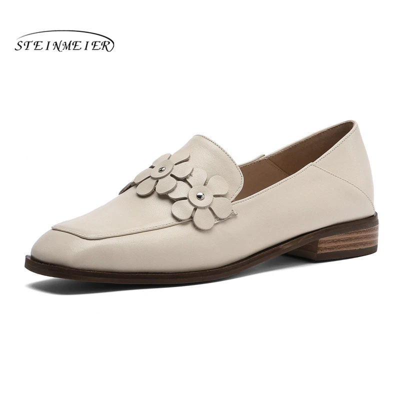 

Women's Flats Oxford Shoes Woman Genuine Leather Sneakers Ladies Brogues Slipon Vintage Casual Shoes Oxfords Shoes For Women
