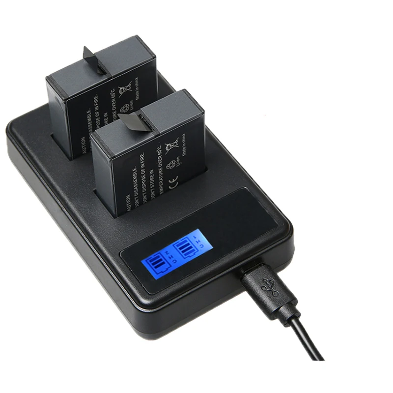 

Battery Dual Charger AHDBT-501 USB Cable AHDBT501 AHDBT 501 LCD Display for Go Pro HERO 6 7 5 Black NEW Accessories