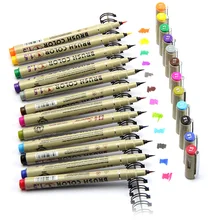 12 цветов s/набор, кисть для письма, мягкая ручка, водный цвет, художественный маркер, ручка, эффект, лучше всего подходит для взрослых, цветные книги, манга, комическая каллиграфия