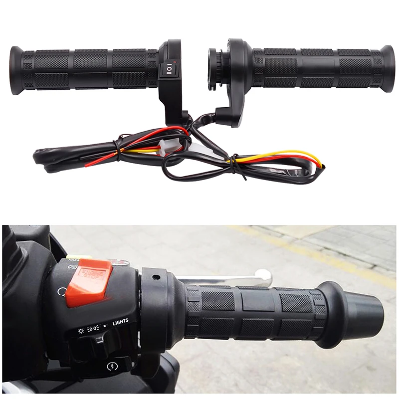 

Newest Motorcycle Hand Grip Electric Heating Cover Handlebar Heater Sleeve For 12V Motorcycle Car