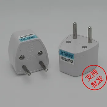 

High quality 100 Pcs / Lot Universal EU US AU to EU AC Travel Power Plug Charger Adapter Converter Travel Adaptors EU Plug