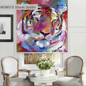 

MOMO Roller Blinds Blackout Design Window Blinds Painting Curtains Roller Shades Thermal Fabric Custom Size,PRB set542-548