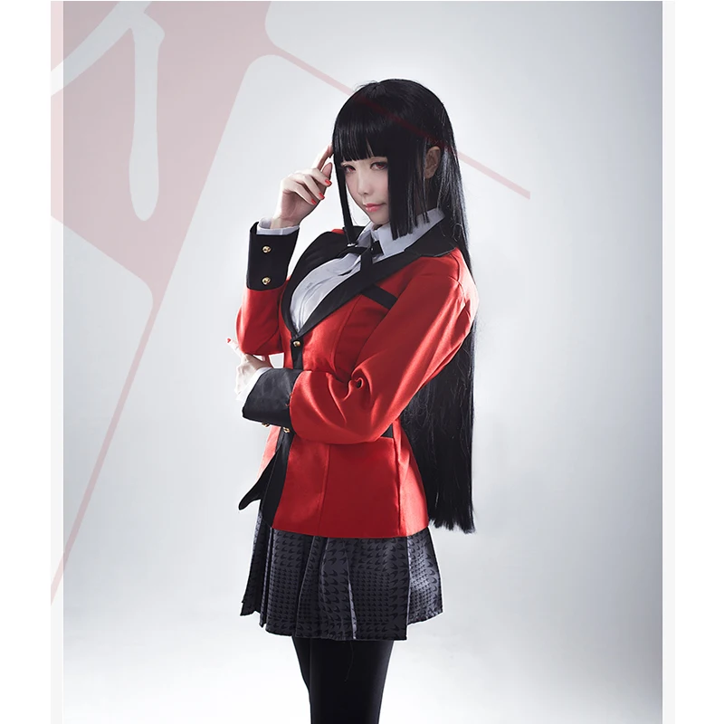 Аниме Kakegurui Yumeko Jabami карнавальный костюм полный комплект японская школьная форма