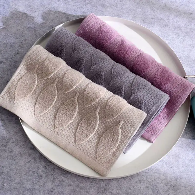 

2pcs/set Starfish Leaves Pattern Face Towel Bathroom Absorbent Towel and Gym Comfortable Soft Face Towels Bath Products