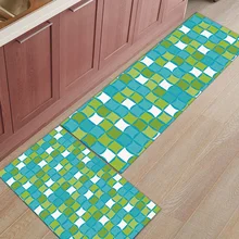 Современный геометрический Коврик на кухню из 2 предметов аксессуары для ванной комнаты Набор грязи мусора грязевой Траппер ботинок механический скребок моющийся, напольный