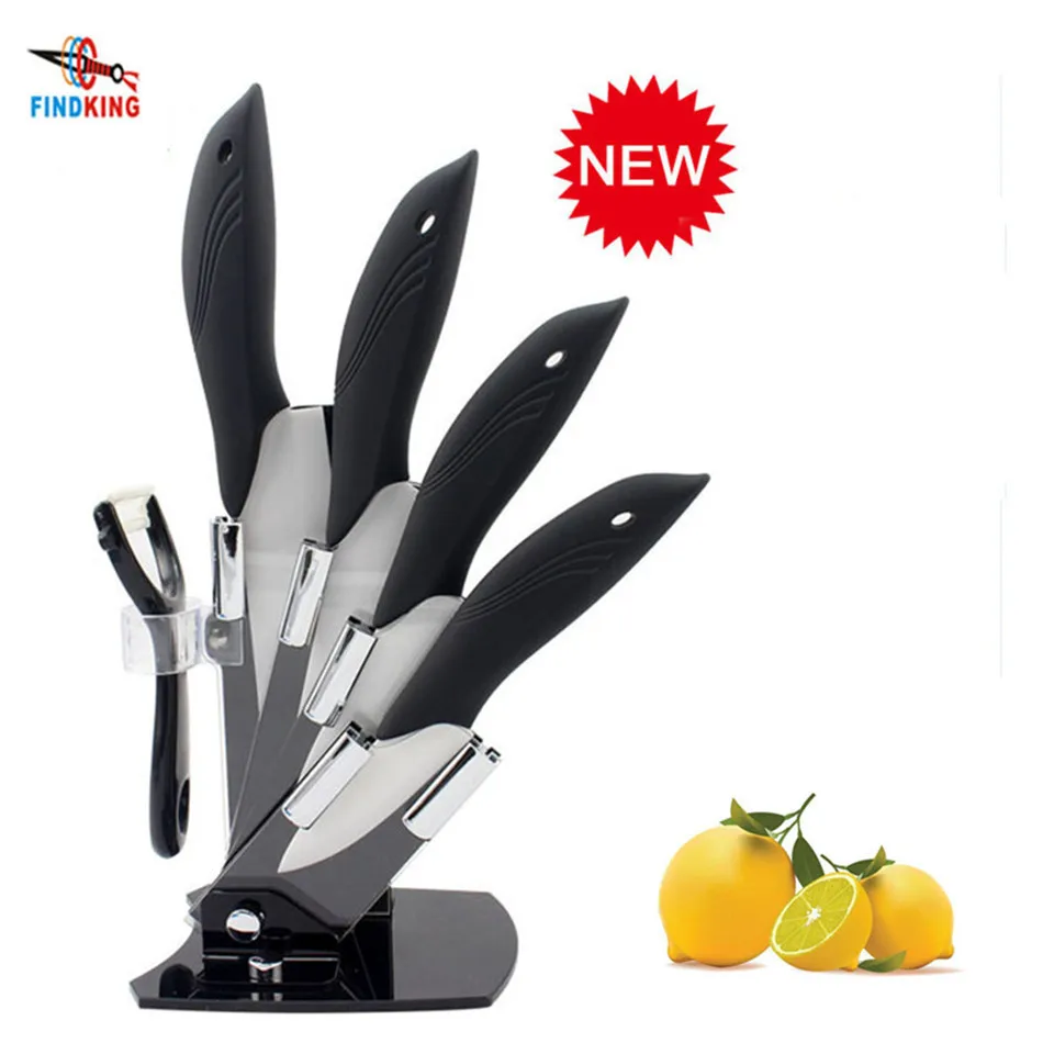 Dolphin shape black handle fruit kitchen knife set 3" 4" 5" 6'' inch