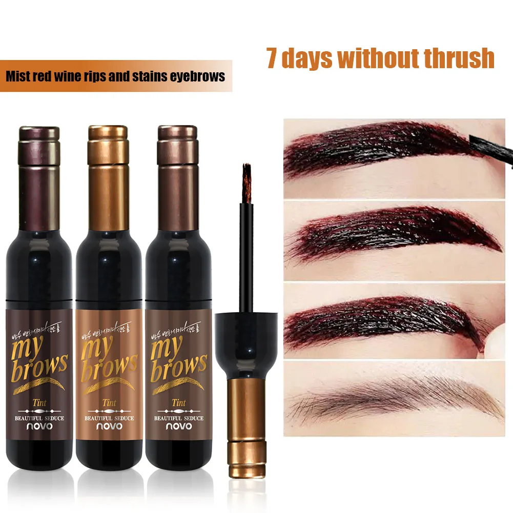 Permanent eyebrow gel black coffee gray peel off eyebrow shadows Eyebrow gel Cosmetics Make-up for women High pigment makeup