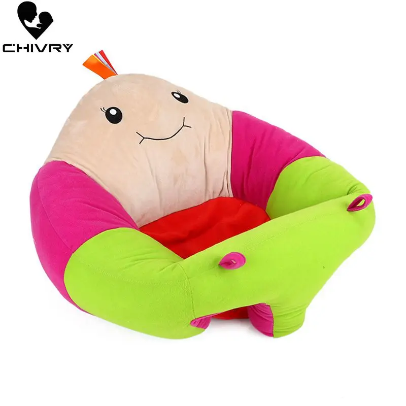 Chivry Infant Baby Sofa Baby Learning Chair Plush Toy PP Cotton Feeding Chair Cute Cartoon Kids Baby Soft Seat Gift for 0-3T