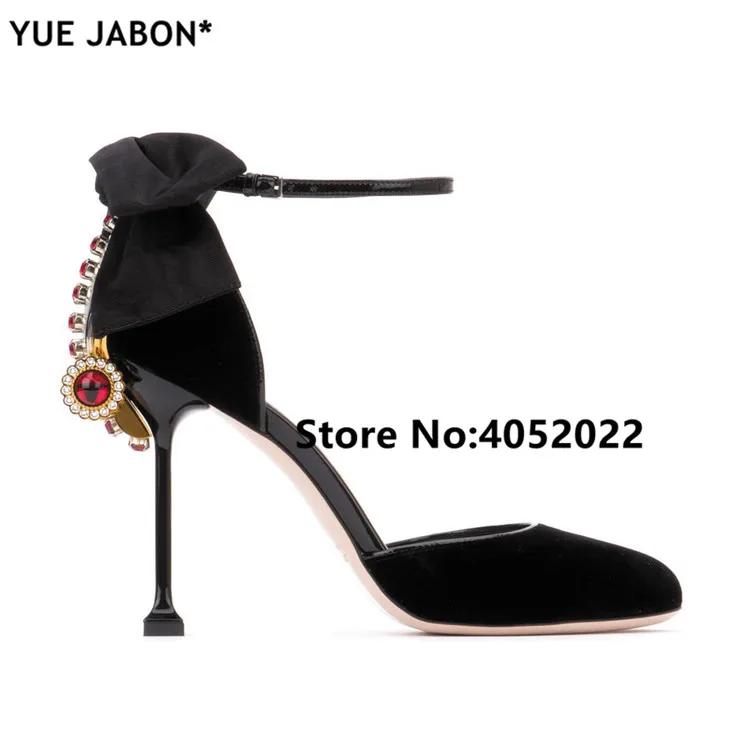Cute Pink Fashion Women Sandals Bowtie Rhinestone Decor Ankle Wrap Pumps Summer Wedding Shoes Woman Sexy Gladiator High Heels