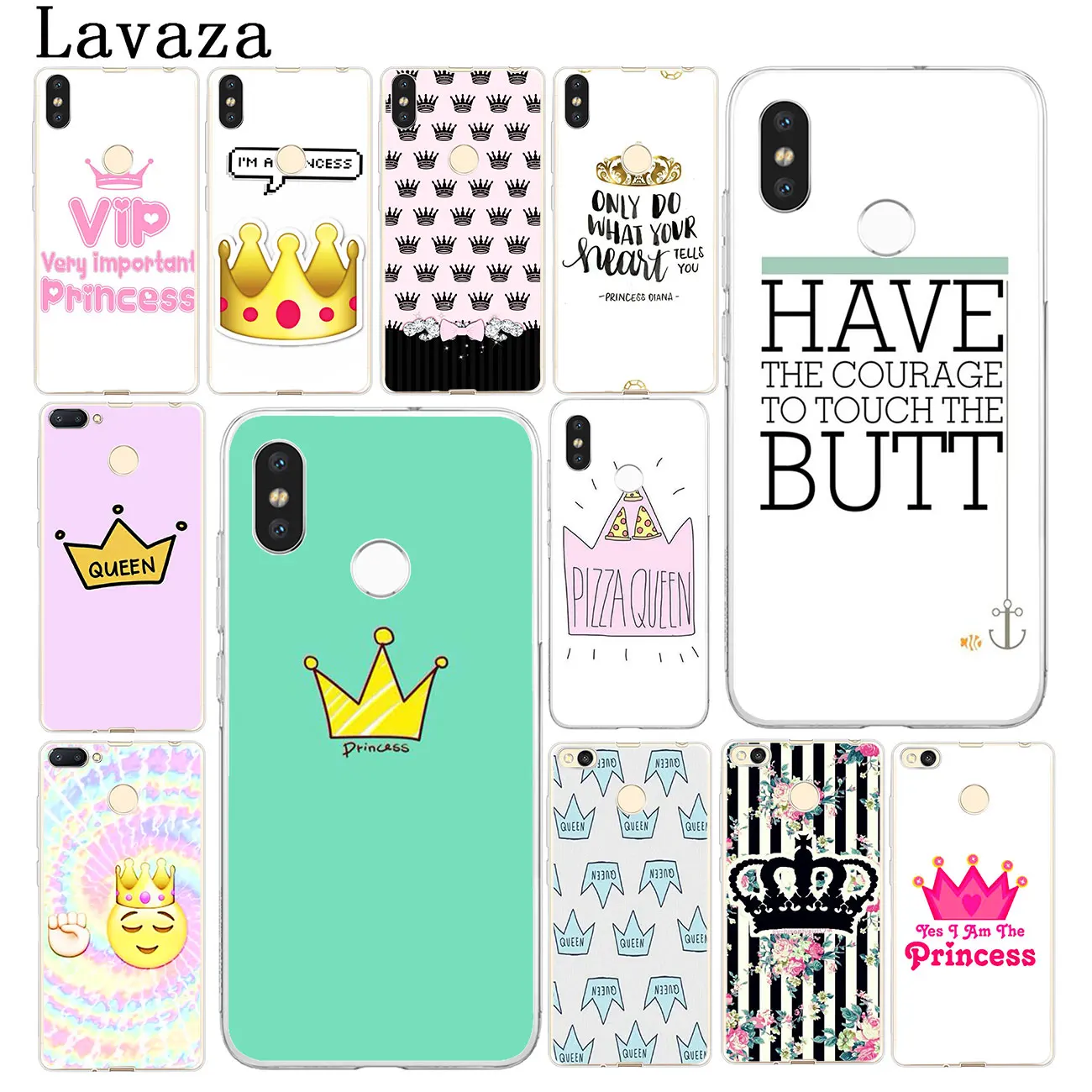 cheap Lavaza PRINCESS Queen boss crown king Phone Case for Xiaomi MI 9 9T A3 PRO CC9 CC9E 8 A2 Lite SE A1 pocophone f1 6 6X 5X MAX 3