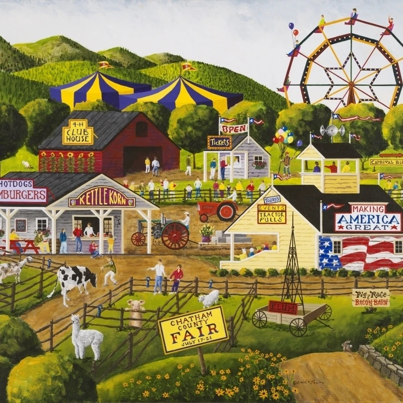 Day At The Fair Variant 1 Poster Print by Art Poulin (30 x 24)