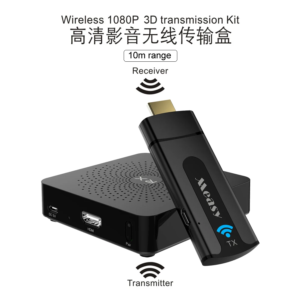 MEASY W2H мини WIHD беспроводной HD 1080P HDMI удлинитель 60 ГГц HDMI Передача и приемник до 10 м 33 фута для ТВ Projctore