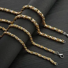 AZIZ BEKKAOUI, золотое ожерелье из нержавеющей стали, мужские цепочки со змеиным бордюром, DIY Серебряное колье, ювелирные изделия, аксессуары 56 см