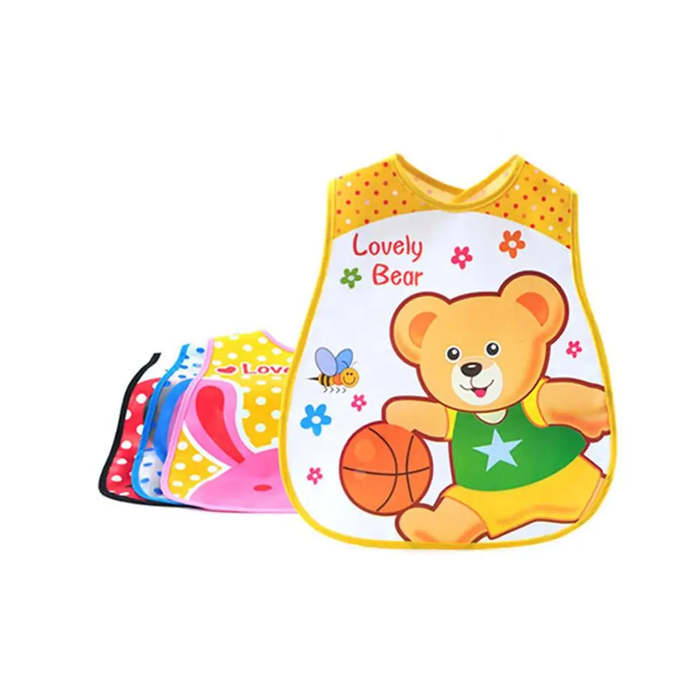 Bibs & Burp Cloths Cartoon Adjustable Baby Bibs Waterproof Newborn Feeding Apron Silicone EVA Baby Stuff Baby Accessories 2019